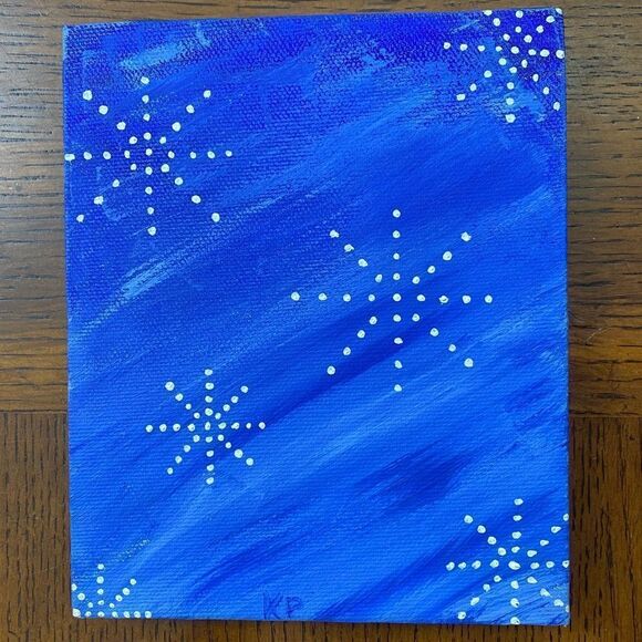 “Snowflakes” Original Painting on Canvas - Picture 2 of 4